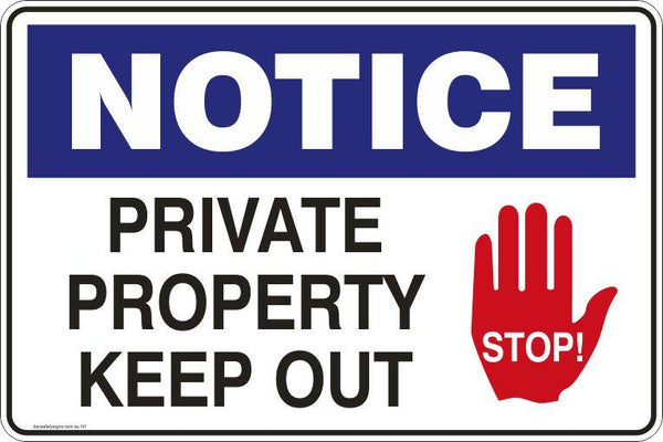 Notice Private Property Keep Out Danger Safety Signs - Stickers ...