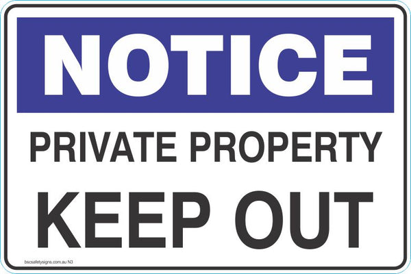 Notice Private Property Keep Out 2 Danger Safety Signs - Stickers ...