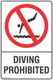 Diving Prohibited Safety Sign