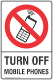 Turn Off Mobile Phones Safety Sign