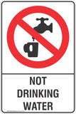 Not Drinking Water Safety Sign