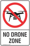Prohibition No Drone Zone Safety Signs and Stickers