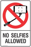 Prohibition No Selfies Allowed Safety Signs and Stickers