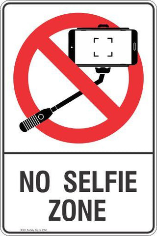 Prohibition No Selfie Zone Safety Signs and Stickers