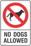 No Dogs Allowed Safety Sign