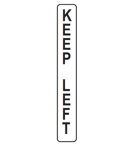 KEEP LEFT (vertical marker) R2-209