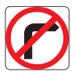 NO RIGHT TURN / NO LEFT TURN (Left / Right) RS-6-AS