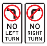 NO LEFT TURN / NO RIGHT TURN (Left / Right) R2-6
