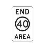 END SPEED LIMIT (symbolic) 40 AREA R4-11 Sign