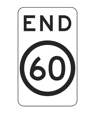 END SPEED LIMIT (symbolic) R4-12 Sign