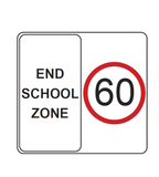 END SCHOOL ZONE R4-231 Road Sign