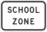 SCHOOL ZONE R4-8 Sign