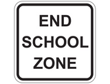 END SCHOOL ZONE R4-9 Sign