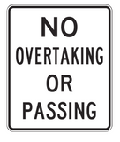 NO OVERTAKING OR PASSING R6-1 Road Sign