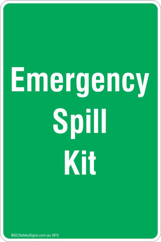Emergency Spill Kit Safety Sign