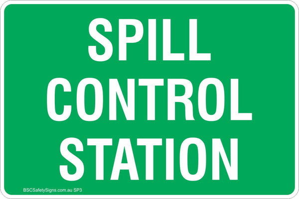 Spill Control Station Safety Sign - Spill Containment - Stickers ...