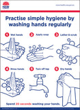 Practise simple hygiene by washing hands regularly Signs and Stickers