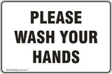 Please wash your hands Safety Signs and Stickers
