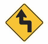 REVERSE BEND (symbolic - L & R) W1-2 Road Sign