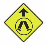 PEDESTRIAN CROSSING AHEAD (symbolic) W6-2 Road Sign