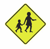 CHILDREN CROSSING (symbolic) W6-3 Road Sign
