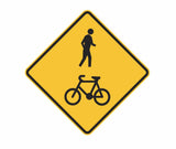 Bicycle / Pedestrian warning (symbolic) W6-9 Road Sign