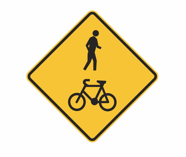 Bicycle / Pedestrian warning (symbolic) W6-9 Road Sign – BSC Safety ...