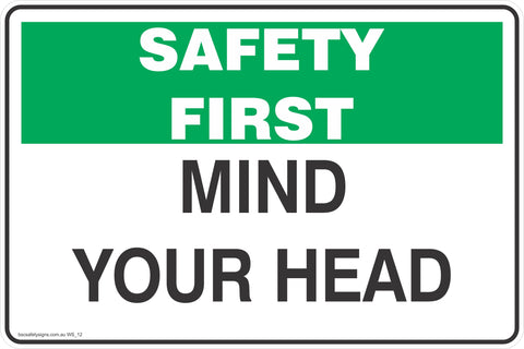 Mind Your Head Safety Signs and Stickers