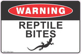 Warning Reptile Bites Lizard Safety Signs and Stickers