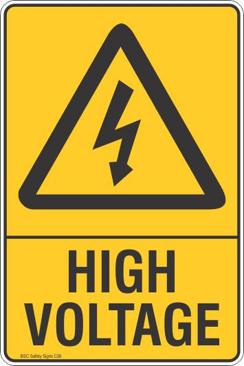 High Voltage - Warning Safety Signs - Stickers - Safety Signage - BSC ...