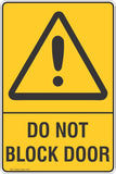 Warning Do Not Block Door Safety Signs and Stickers Safety Signs and Stickers