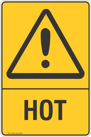 Warning Hot Safety Signs and Stickers Safety Signs and Stickers