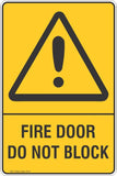 Warning Fire Door Do Not Block Safety Signs and Stickers Safety Signs and Stickers