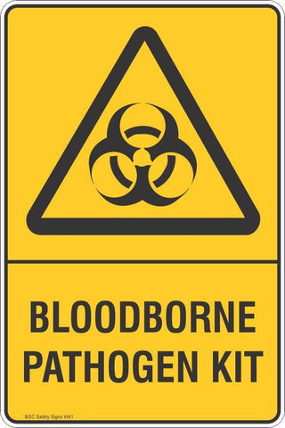 Warning Bloodborne Pathogen Kit Safety Signs And Stickers Warning ...