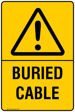 Warning Buried Cable Safety Signs and Stickers Safety Signs and Stickers