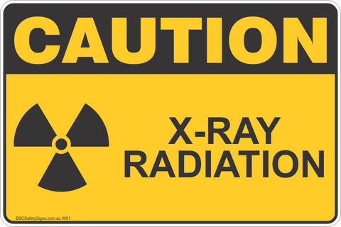 Caution X-Ray Radiation Safety Sign & Stickers