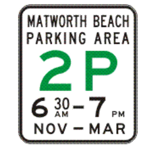 Area (name) PARKING AREA _P (specified times) - Minor entry (Example O ...