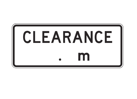 CLEARANCE _ . _ m 1500 x 600 R6-12 Road Sign
