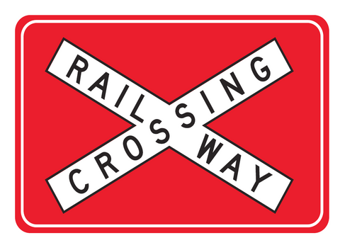 RAILWAY CROSSING R6-25 Road Sign