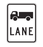 TRUCK (symbol) LANE R7-1-3 Road Sign