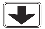 OVERHEAD ARROW (Supplementary Plate) R7-5 Road Sign