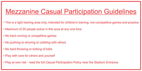 Mezzanine Casual Participation Guidelines