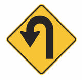 HAIRPIN BEND (symbolic - L & R) W1-7 Road Sign